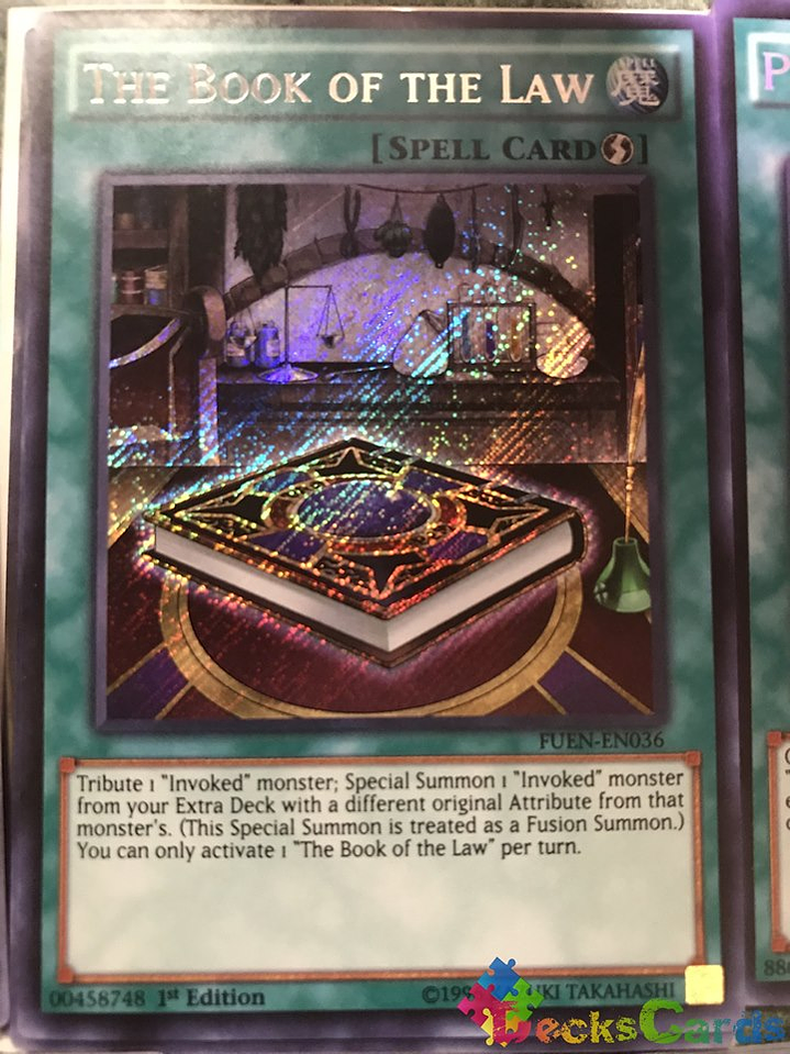 The Book of the Law - FUEN-EN036 - Secret Rare 1st Edition 1