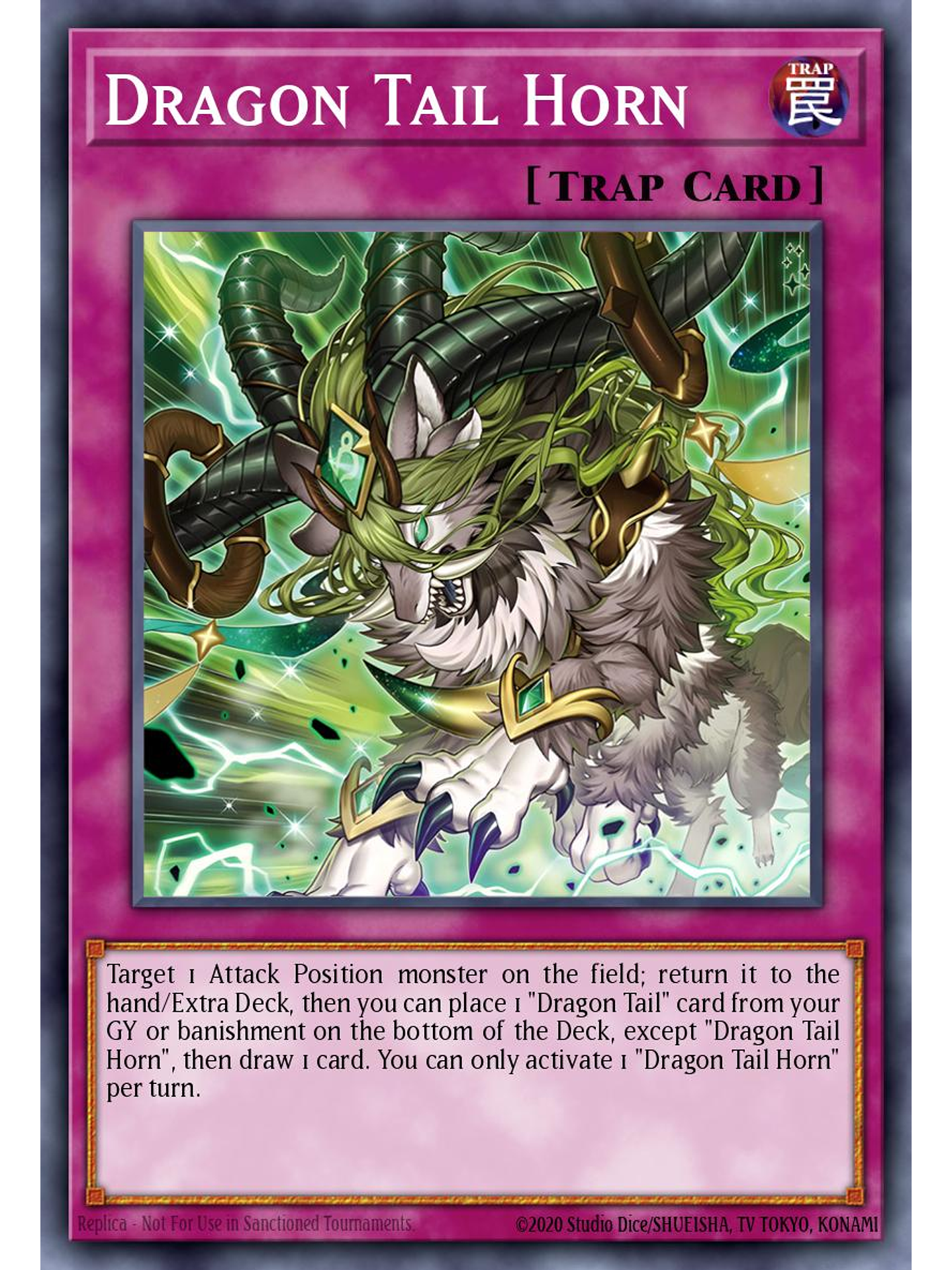 Dracotail Horn - JUSH-EN010 - Super Rare 1st Edition 1