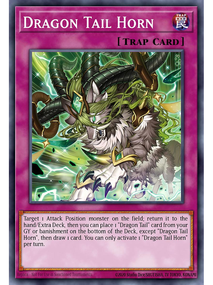 Dracotail Horn - JUSH-EN010 - Super Rare 1st Edition 1