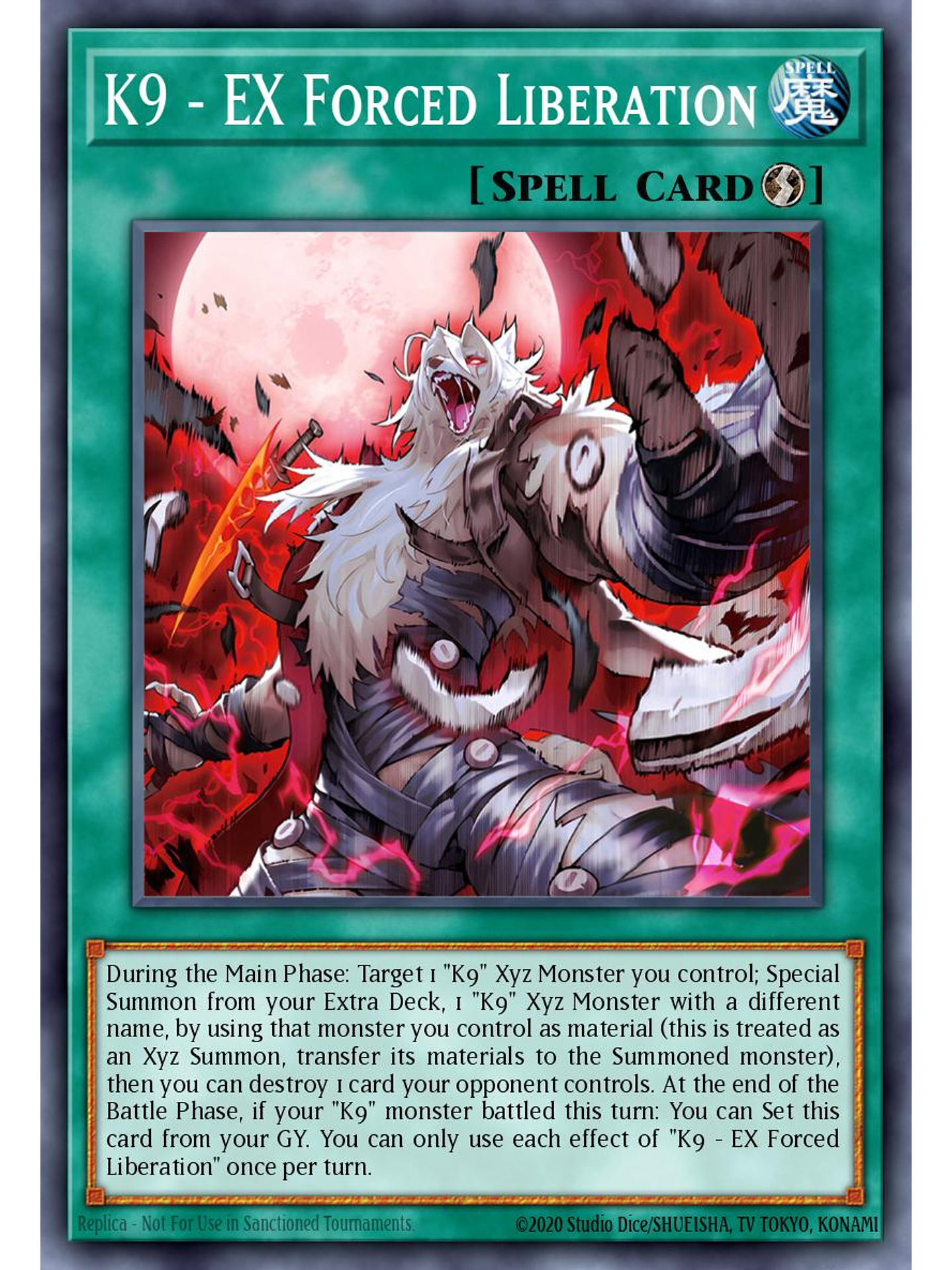 K9-X Forced Release - JUSH-EN039 - Super Rare 1st Edition 1