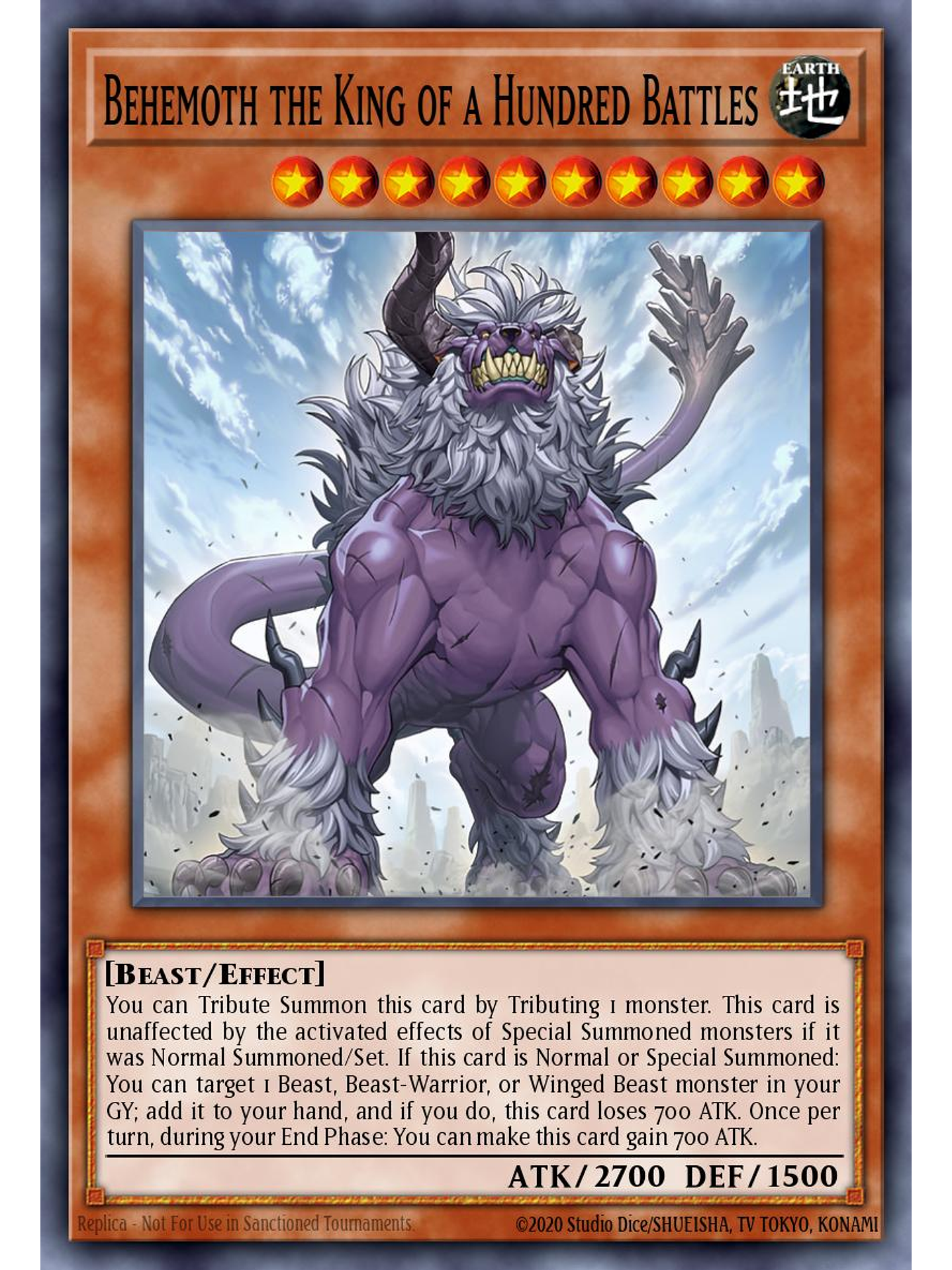 Behemoth the King of a Hundred Battles - JUSH-EN050 - Super Rare 1st Edition 1