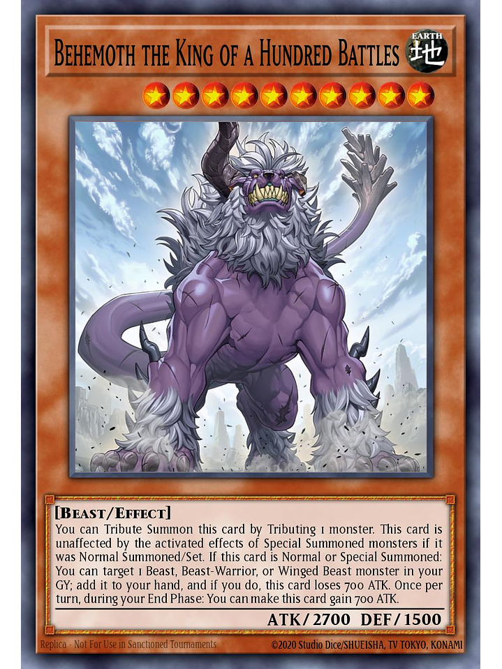 Behemoth the King of a Hundred Battles - JUSH-EN050 - Super Rare 1st Edition 1