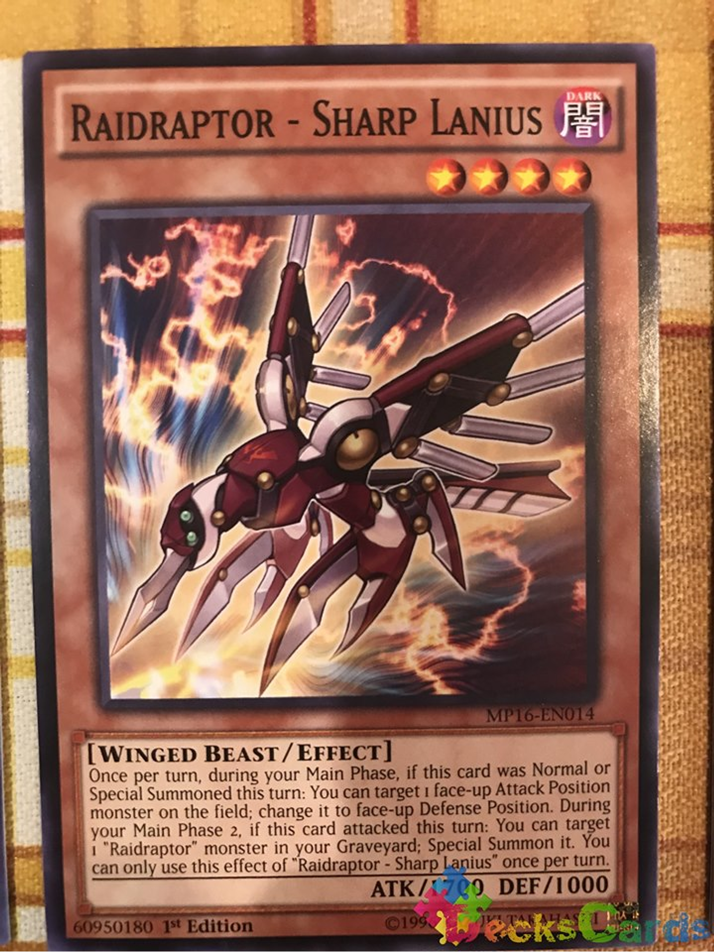 Raidraptor - Sharp Lanius - MP16-EN014 - Common 1st Edition 1