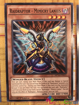 Raidraptor - Mimicry Lanius - MP16-EN015 - Common 1st Edition