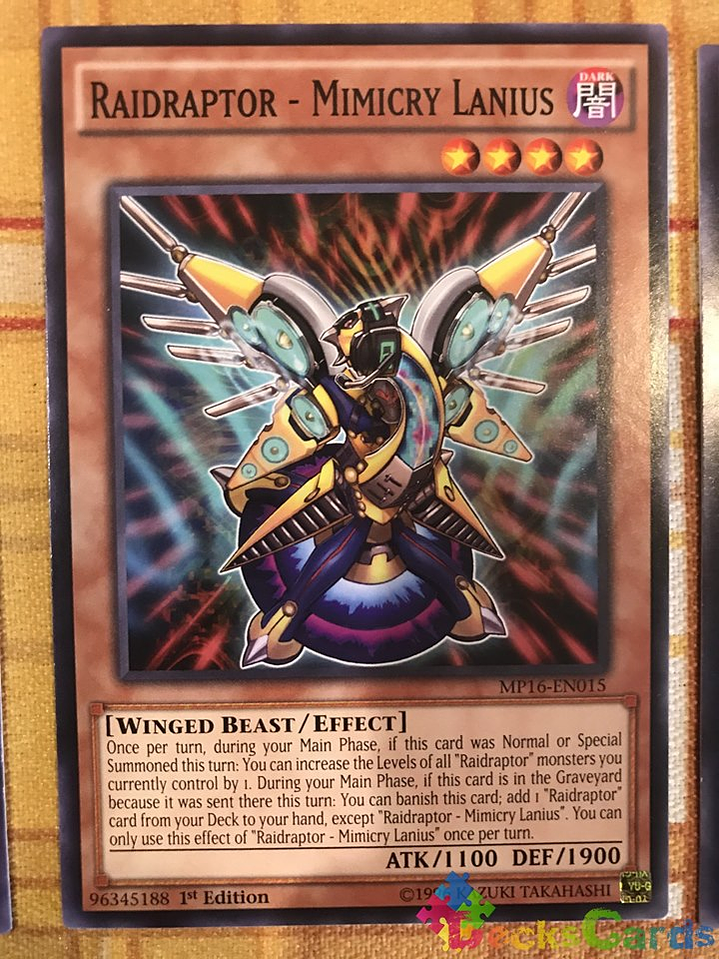 Raidraptor - Mimicry Lanius - MP16-EN015 - Common 1st Edition 1
