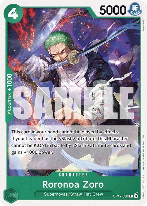 OP12-036 C Roronoa Zoro (036)