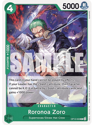 OP12-036 C Roronoa Zoro (036)