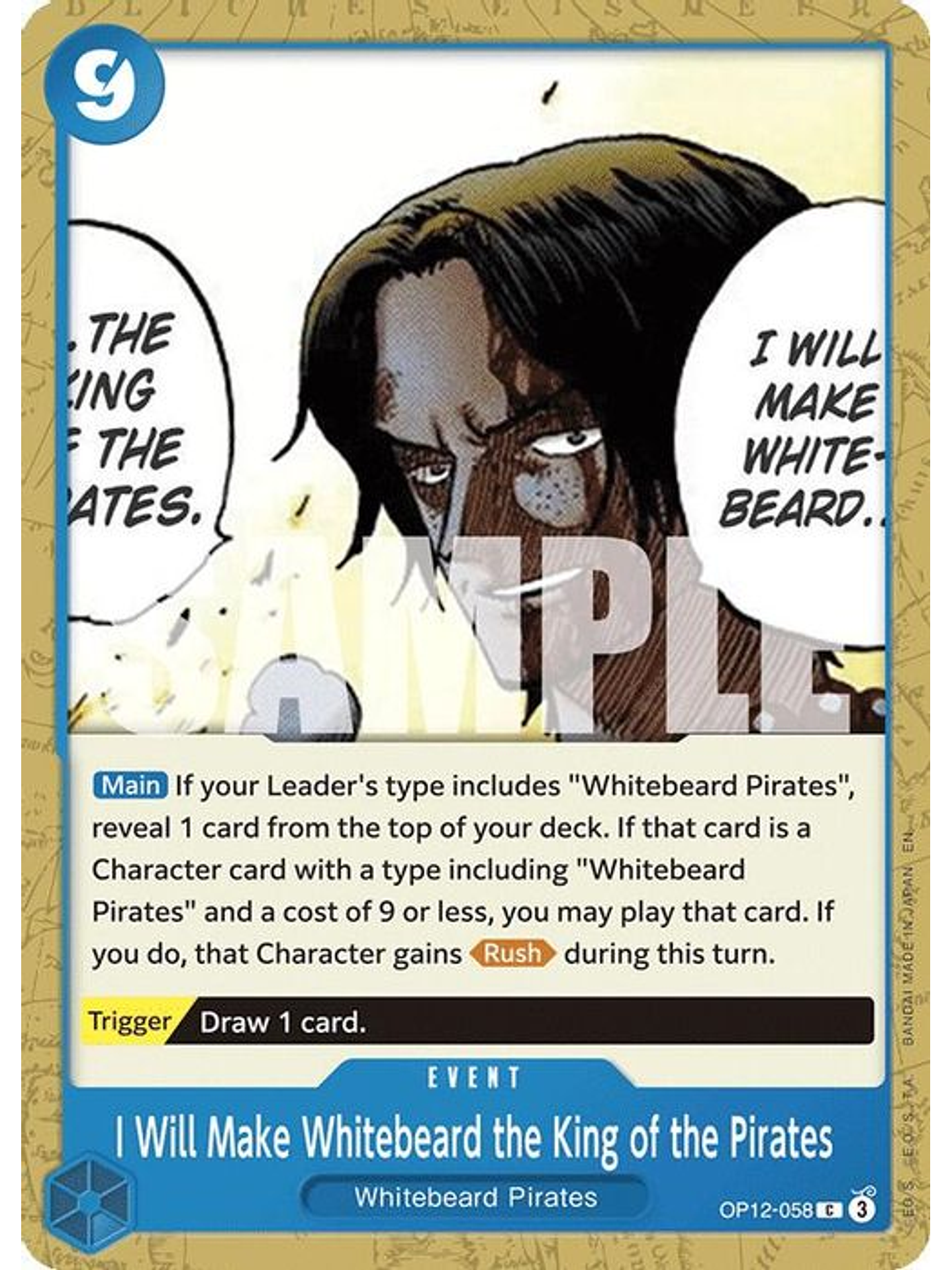 OP12-058 C I Will Make Whitebeard the King of the Pirates 1
