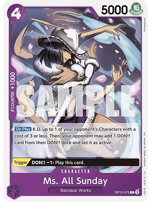 OP12-075 C Ms. All Sunday