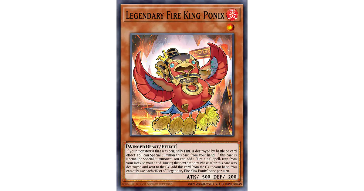 Legendary Fire King Ponix - 25LP-EN004 - Ultra Rare 1st E