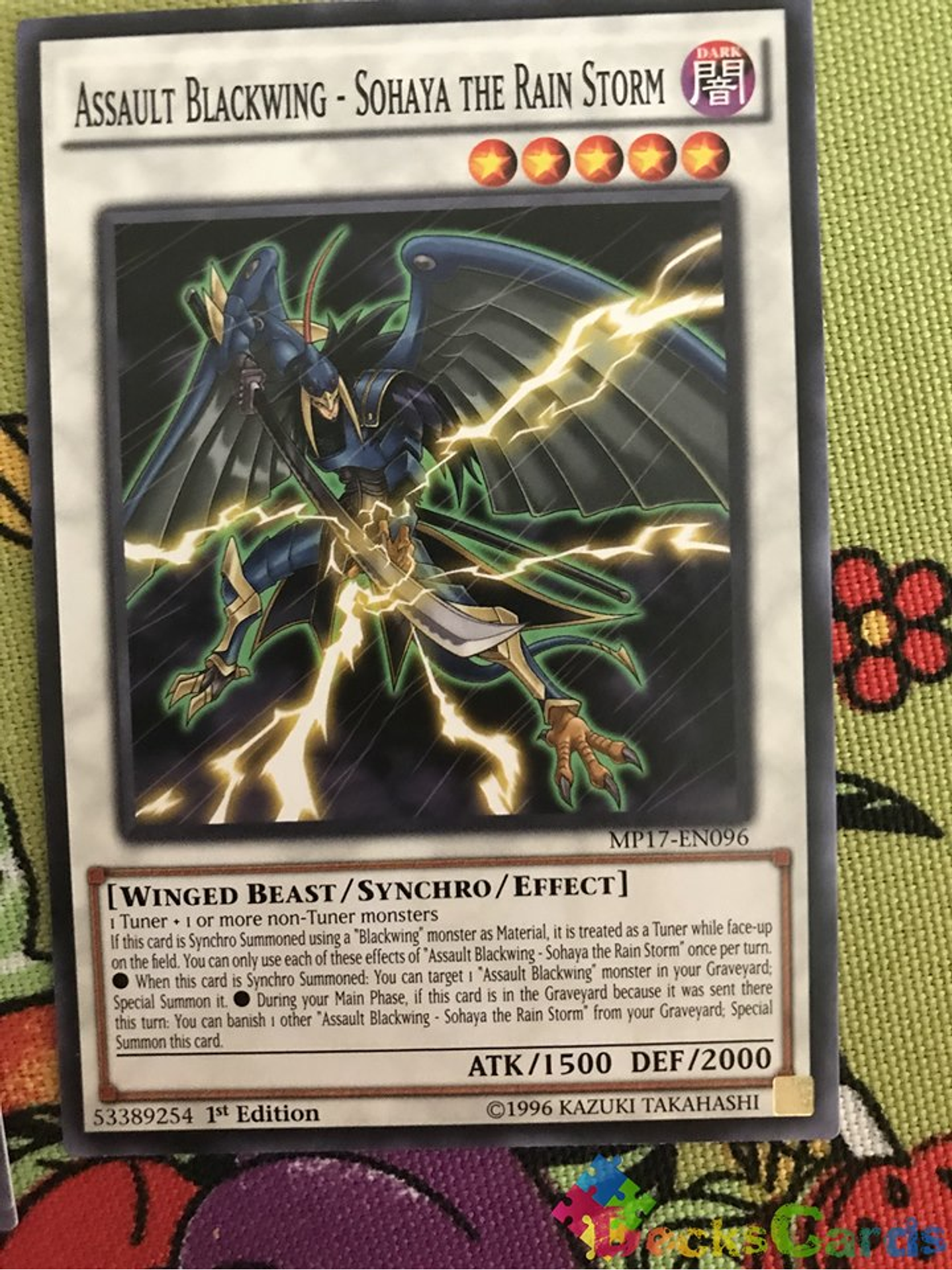 Assault Blackwing - Sohaya the Rain Storm - MP17-EN096 - Common 1st Edition 1