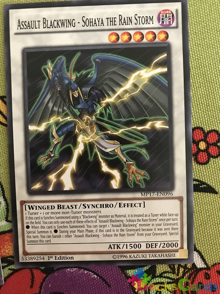 Assault Blackwing - Sohaya the Rain Storm - MP17-EN096 - Common 1st Edition 1