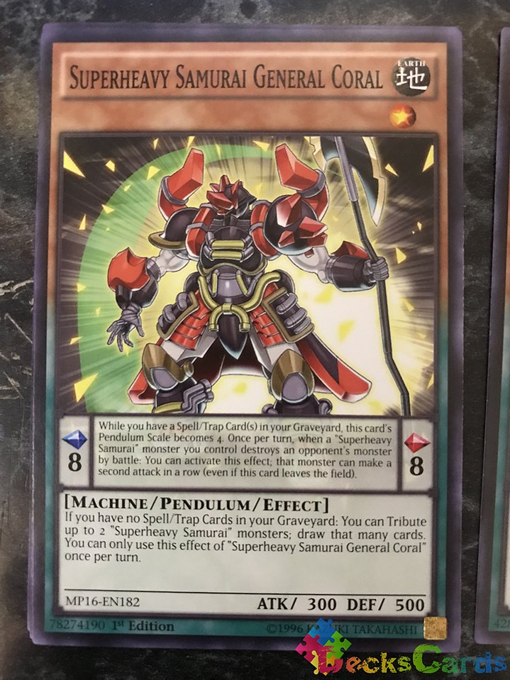 Superheavy Samurai General Coral - MP16-EN182 - Common 1st Edition 1