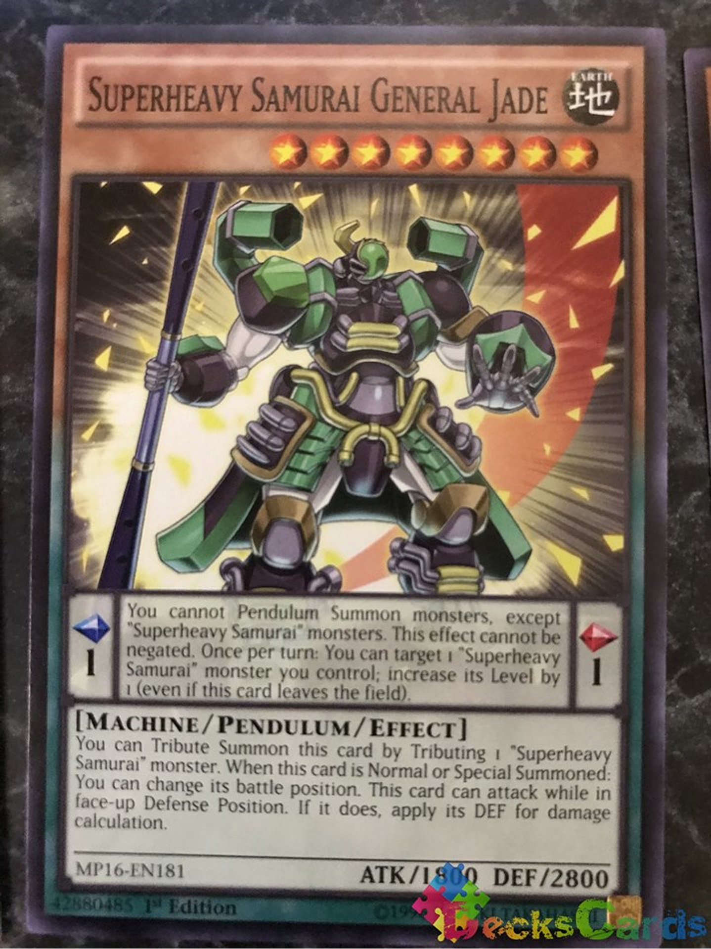 Superheavy Samurai General Jade - MP16-EN181 - Common 1st Edition 1
