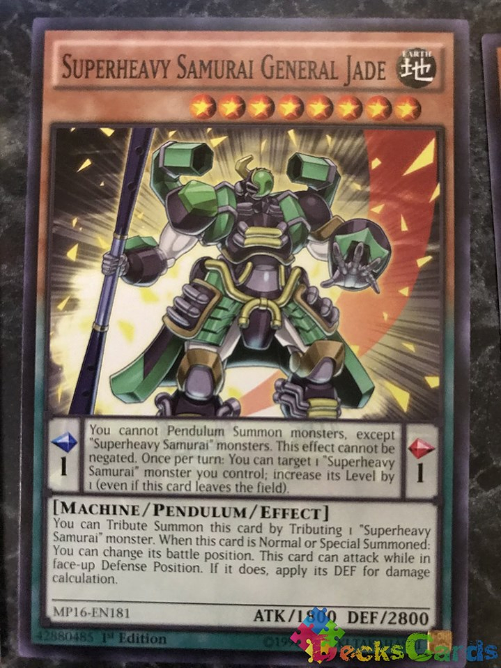 Superheavy Samurai General Jade - MP16-EN181 - Common 1st Edition 1