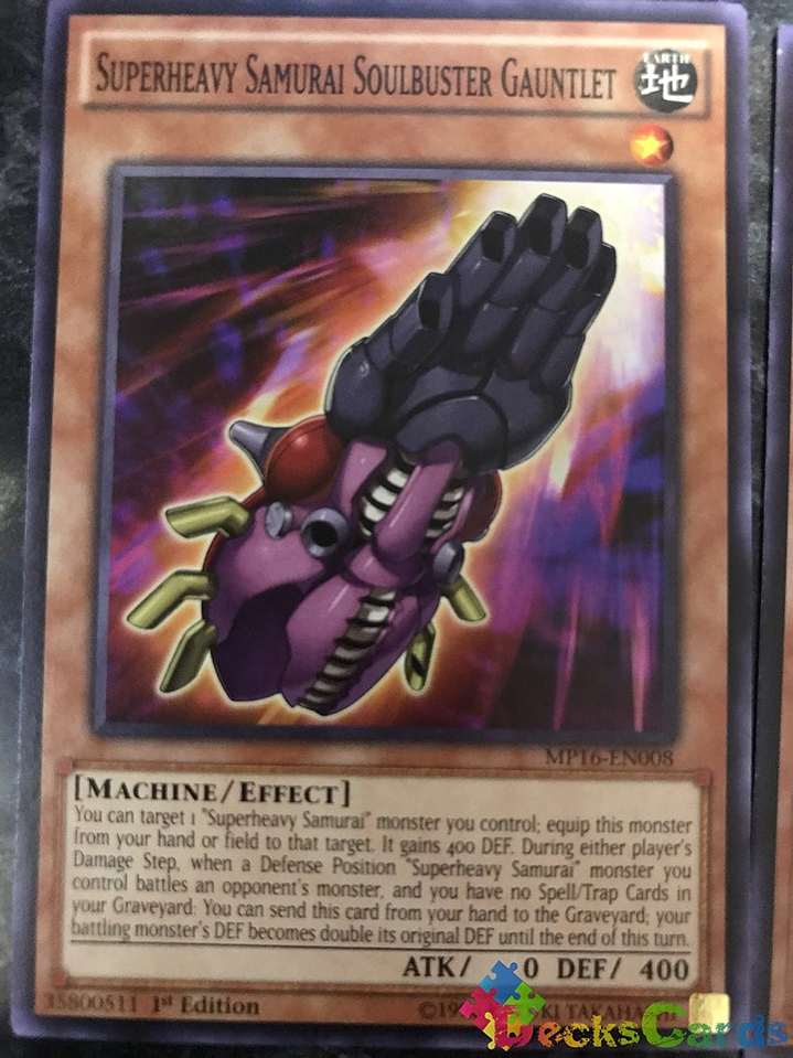 Superheavy Samurai Soulbuster Gauntlet - MP16-EN008 - Common 1st Edition 1