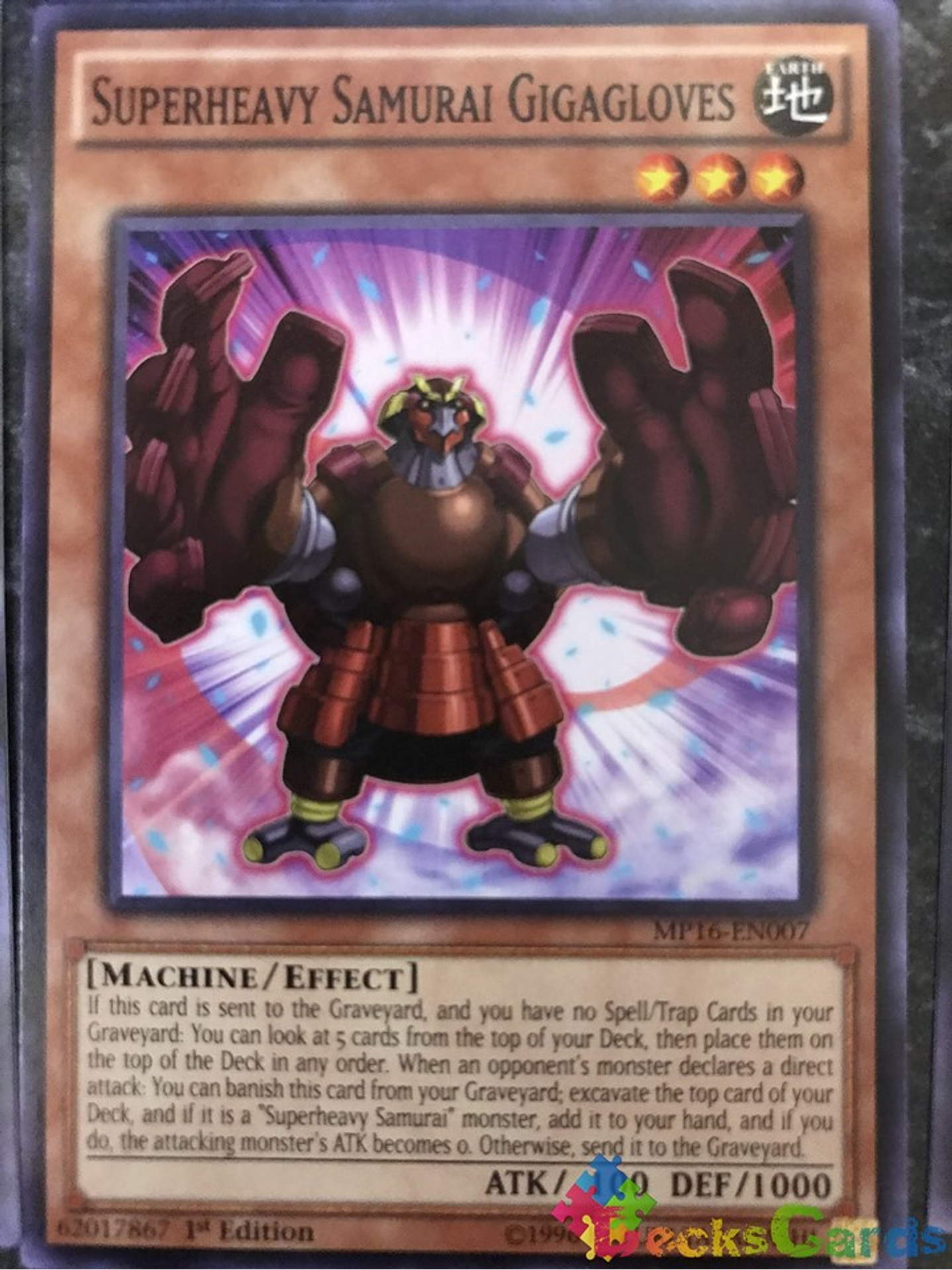 Superheavy Samurai Gigagloves - MP16-EN007 - Common 1st Edition 1