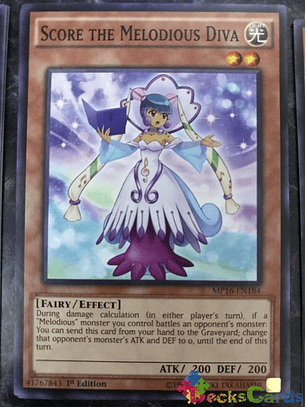 Score the Melodious Diva - MP16-EN184 - Common 1st Edition