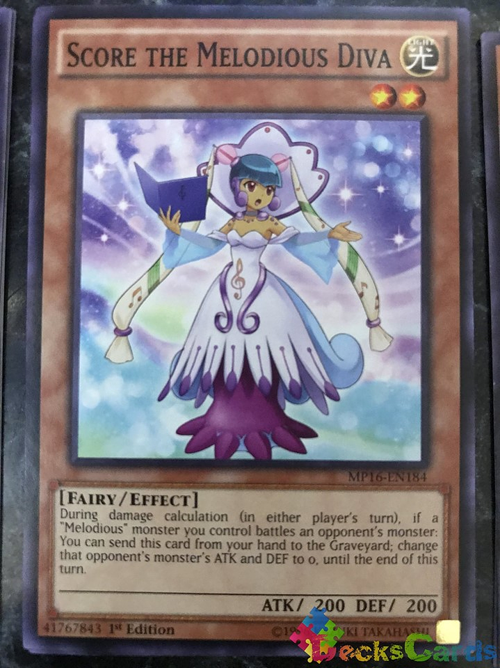 Score the Melodious Diva - MP16-EN184 - Common 1st Edition 1