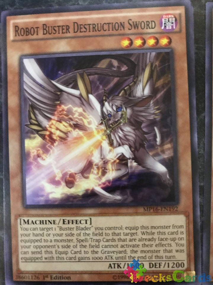 Robot Buster Destruction Sword - MP16-EN192 - Common 1st Edition 1