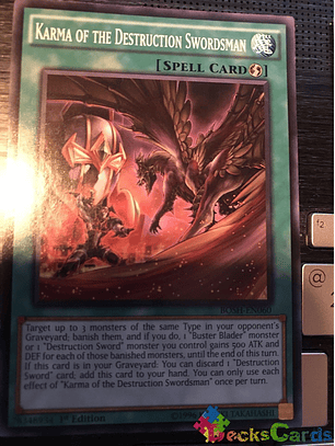 Karma of the Destruction Swordsman - BOSH-EN060 - Common 1st Edition