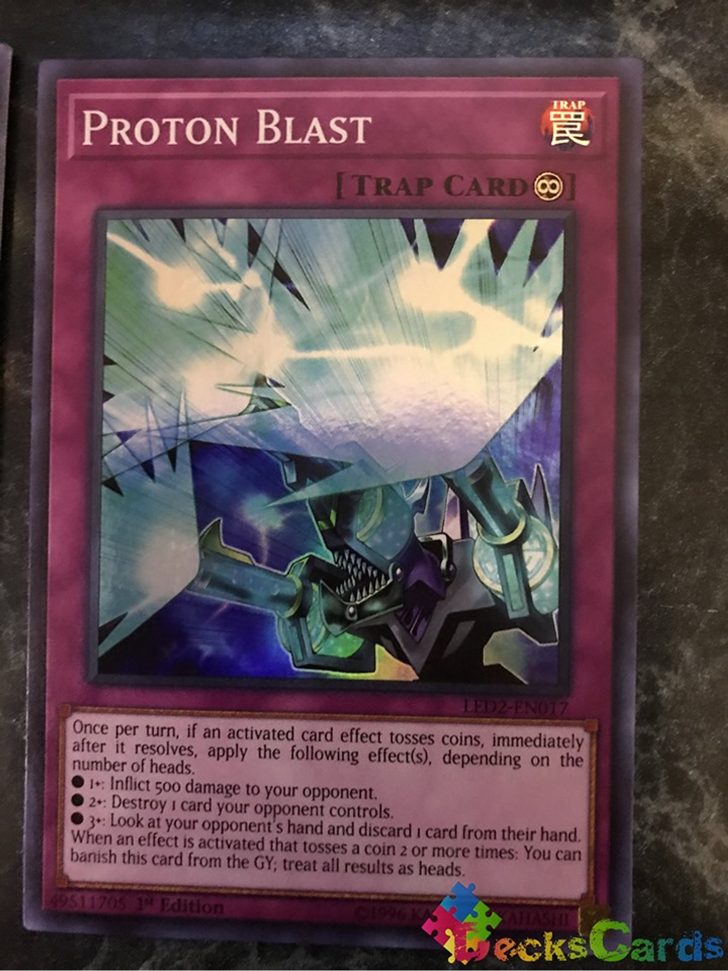 Proton Blast - LED2-EN017 - Super Rare 1st Edition 1