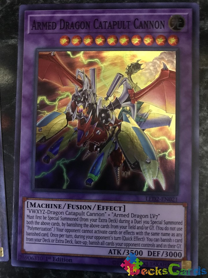 Armed Dragon Catapult Cannon - LED2-EN021 - Super Rare 1st Edition 1