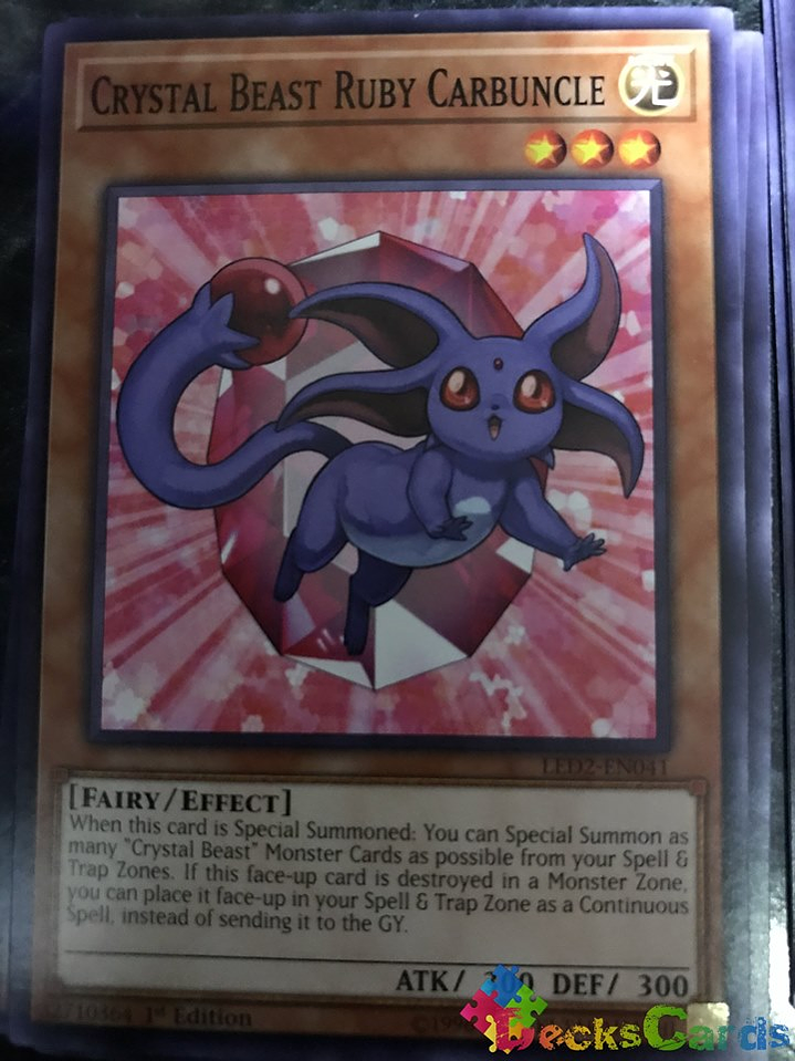 Crystal Beast Ruby Carbuncle - LED2-EN041 - Common 1st Edition 1