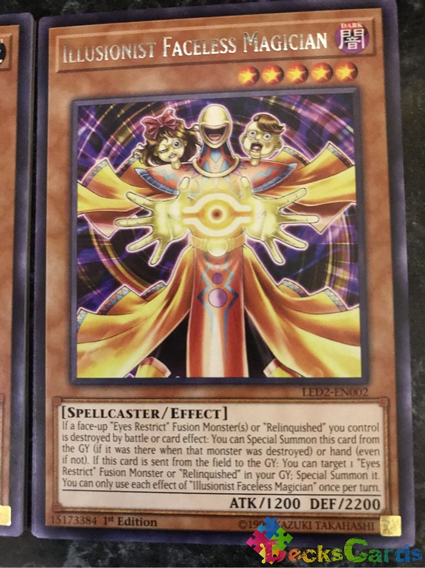 Illusionist Faceless Magician - LED2-EN002 - Rare 1st Edition 1