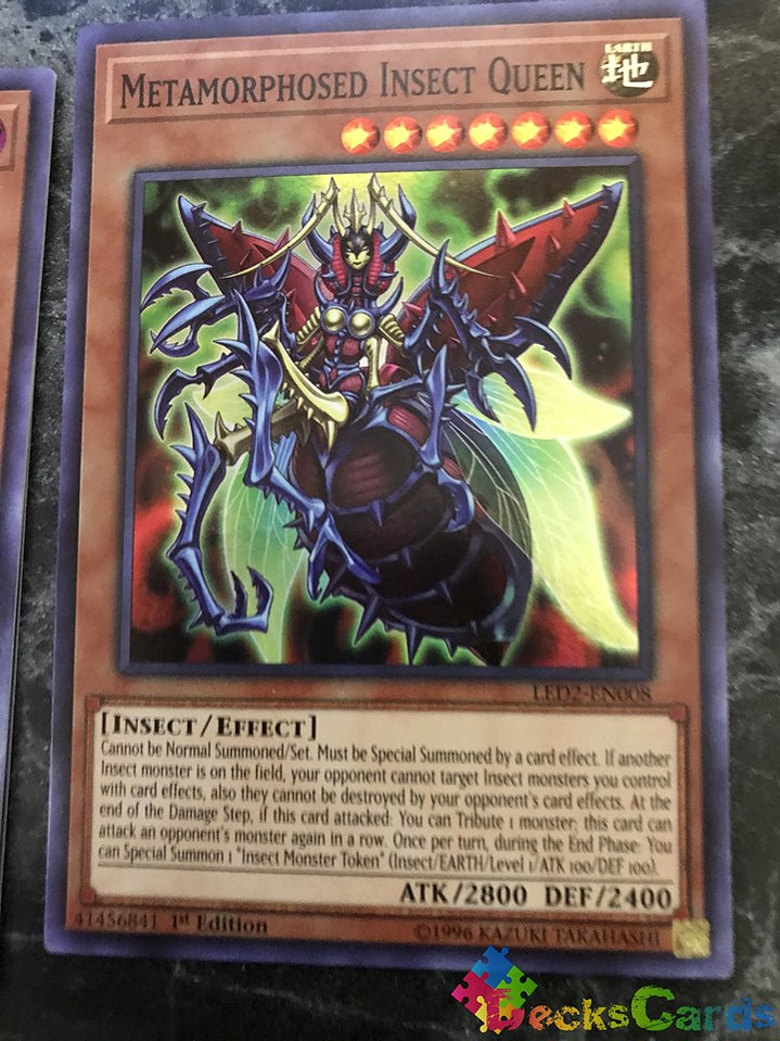 Metamorphosed Insect Queen - LED2-EN008 - Super Rare 1st Edition 1