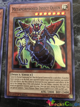 Metamorphosed Insect Queen - LED2-EN008 - Super Rare 1st Edition