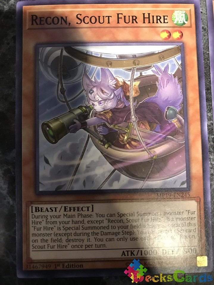 Recon, Scout Fur Hire - MP19-EN245 - Common 1st Edition 1