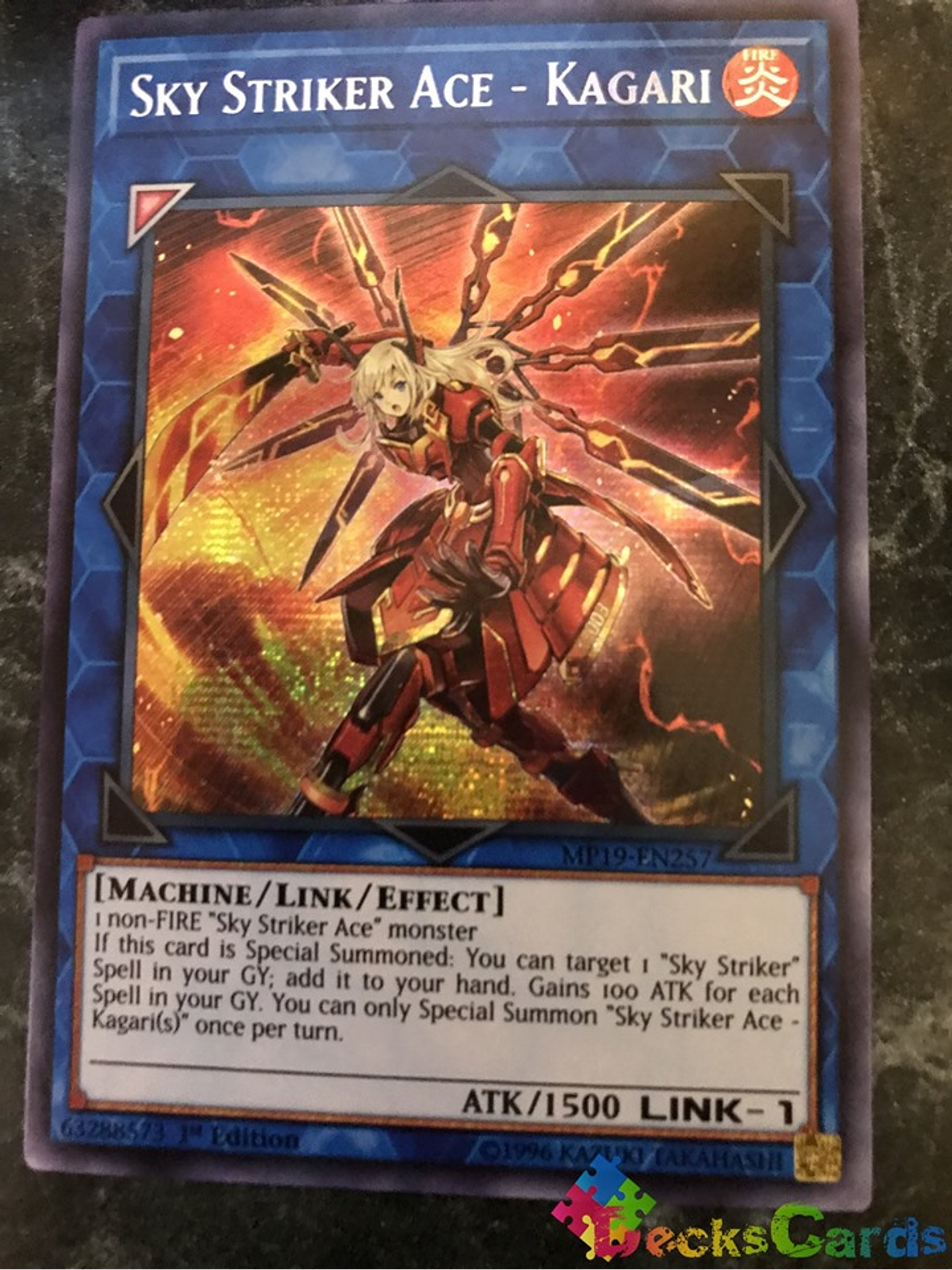 Sky Striker Ace - Kagari - MP19-EN257 - Prismatic Secret Rare 1st Edition 1