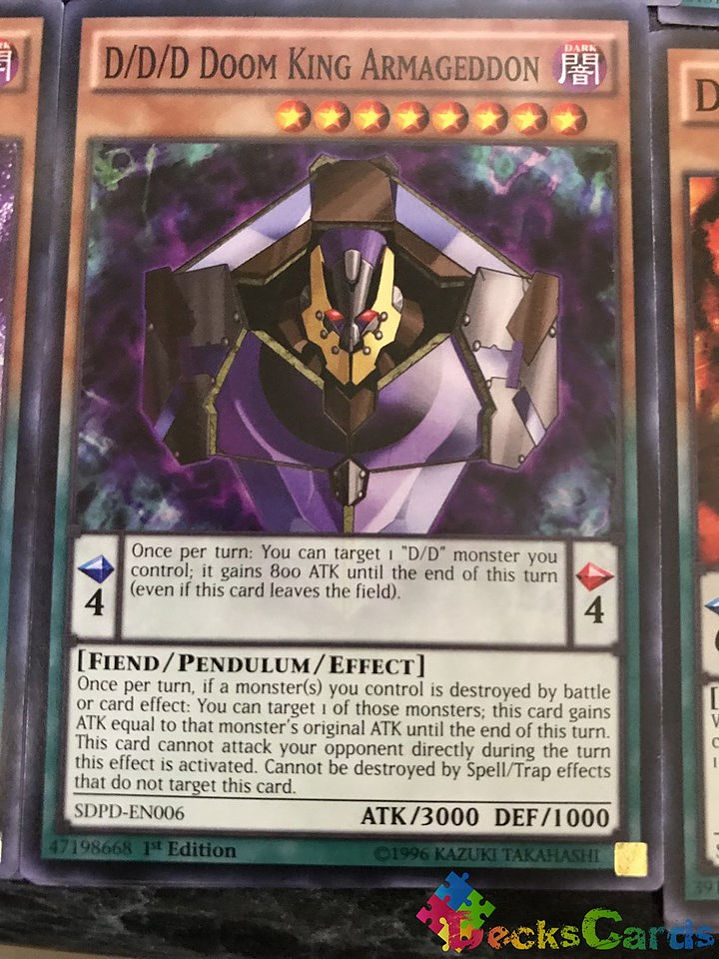 D/D/D Doom King Armageddon - SDPD-EN006 - Common 1st Edition 1