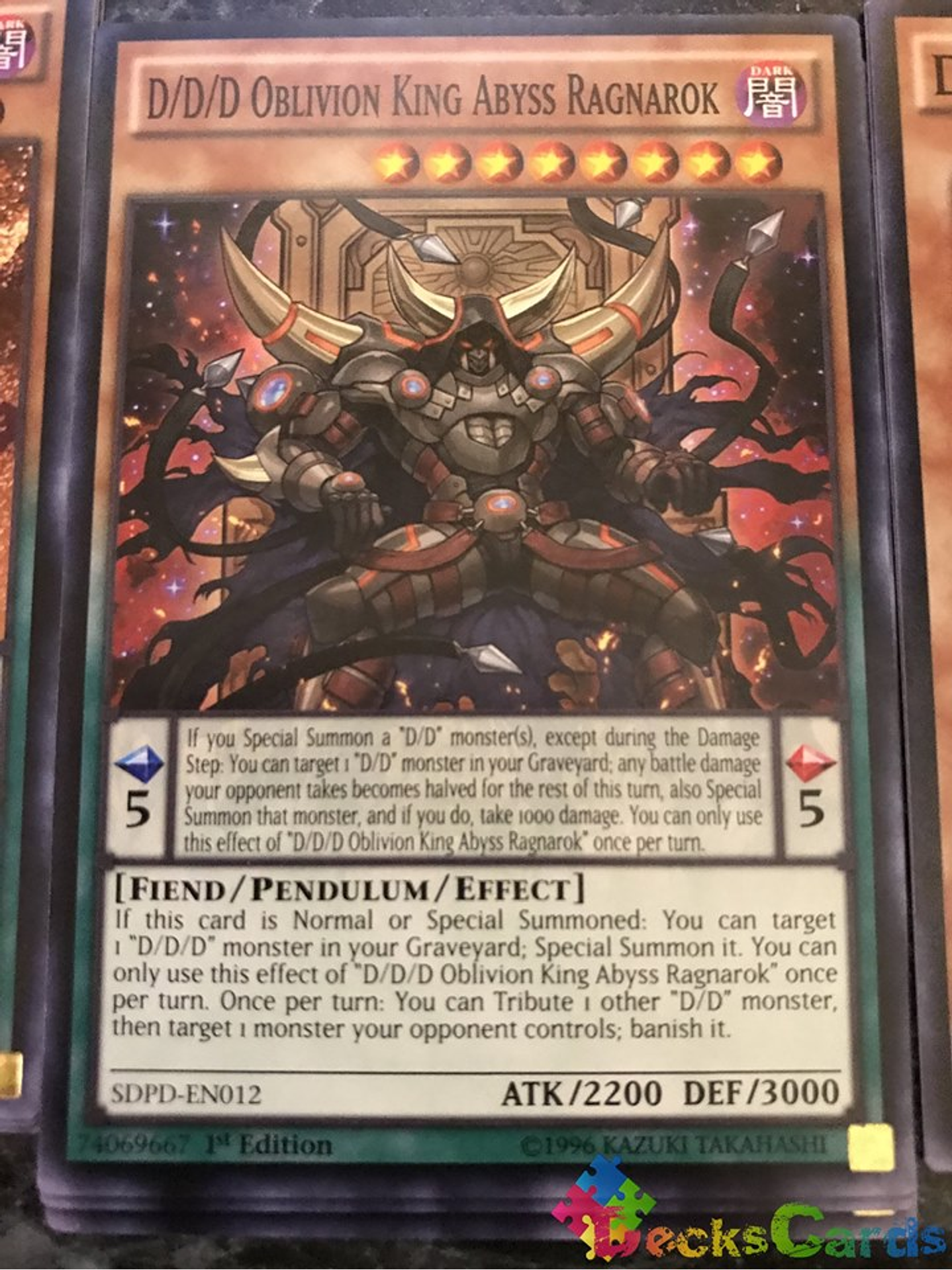 D/D/D Oblivion King Abyss Ragnarok - SDPD-EN012 - Common 1st Edition 1