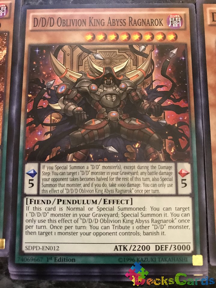 D/D/D Oblivion King Abyss Ragnarok - SDPD-EN012 - Common 1st Edition 1