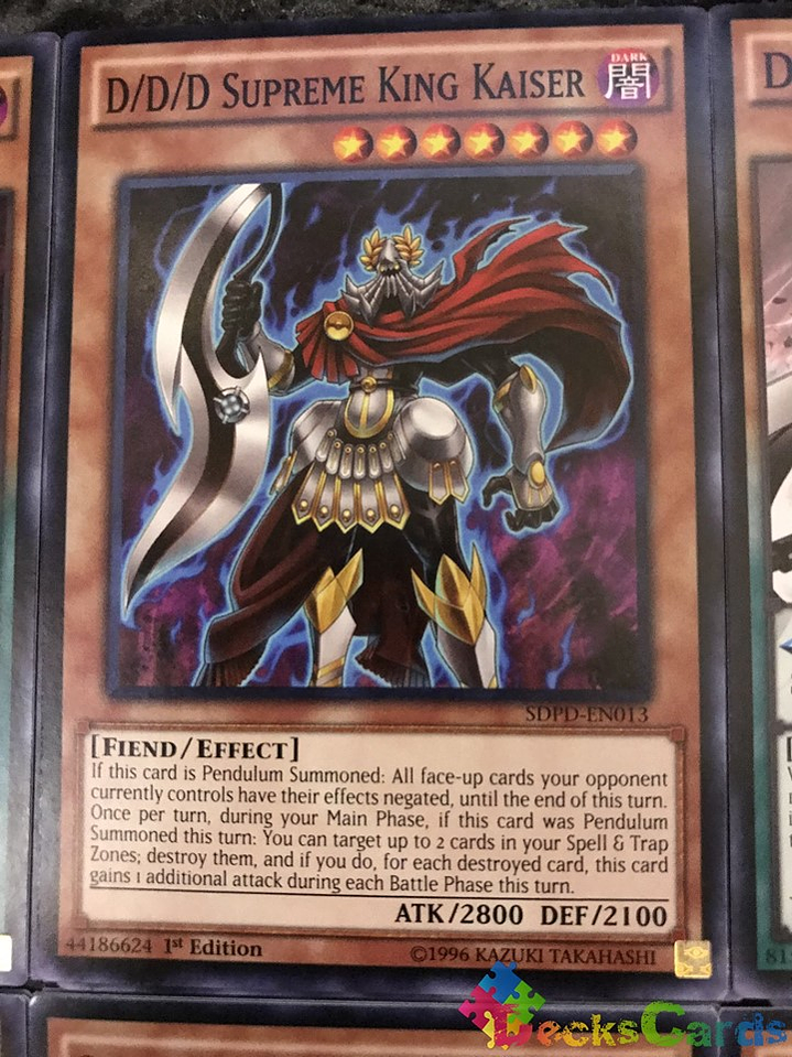 D/D/D Supreme King Kaiser - SDPD-EN013 - Common 1st Edition 1