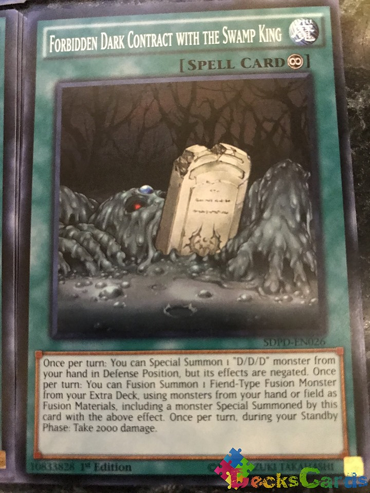 Forbidden Dark Contract with the Swamp King - SDPD-EN026 - Common 1st Edition 1