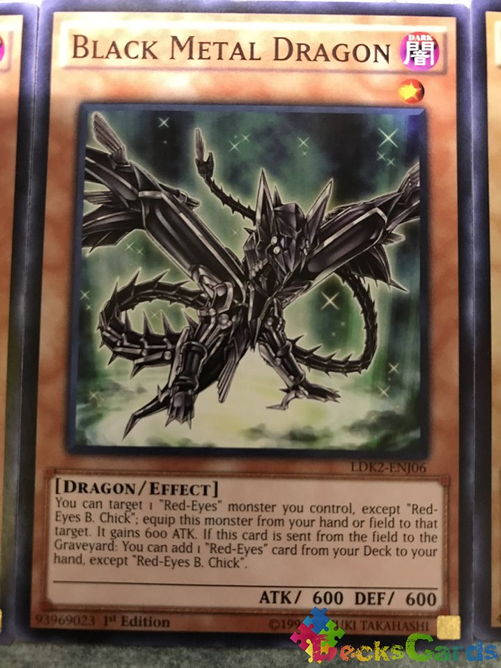 Black Metal Dragon - LDK2-ENJ06 - Common 1st Edition 1