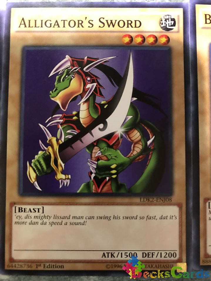 Alligator's Sword - LDK2-ENJ08 - Common 1st Edition 1
