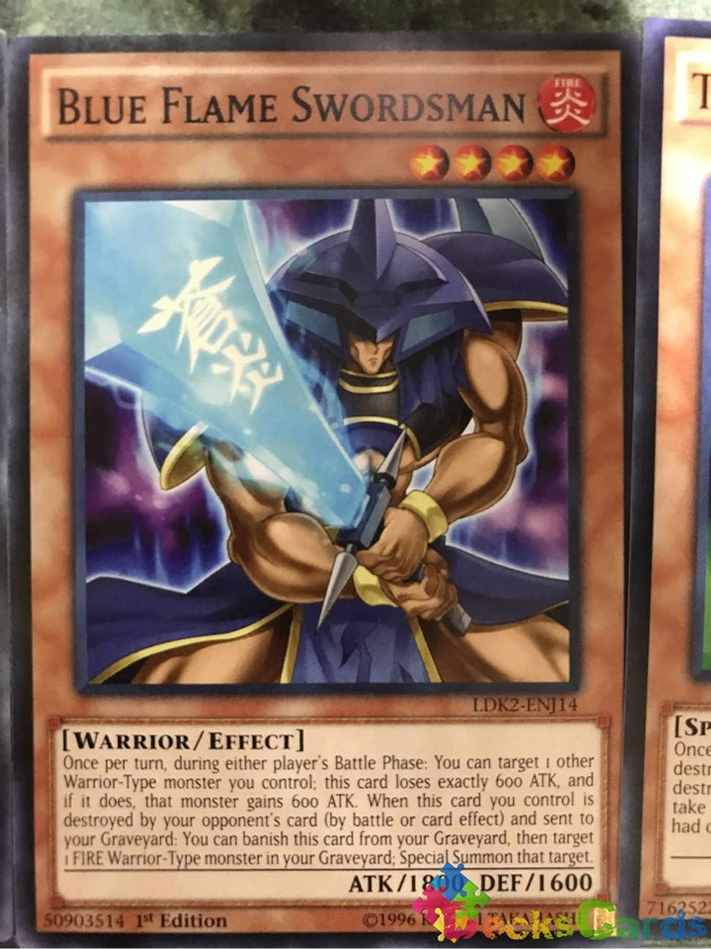 Blue Flame Swordsman - LDK2-ENJ14 - Common 1st Edition 1