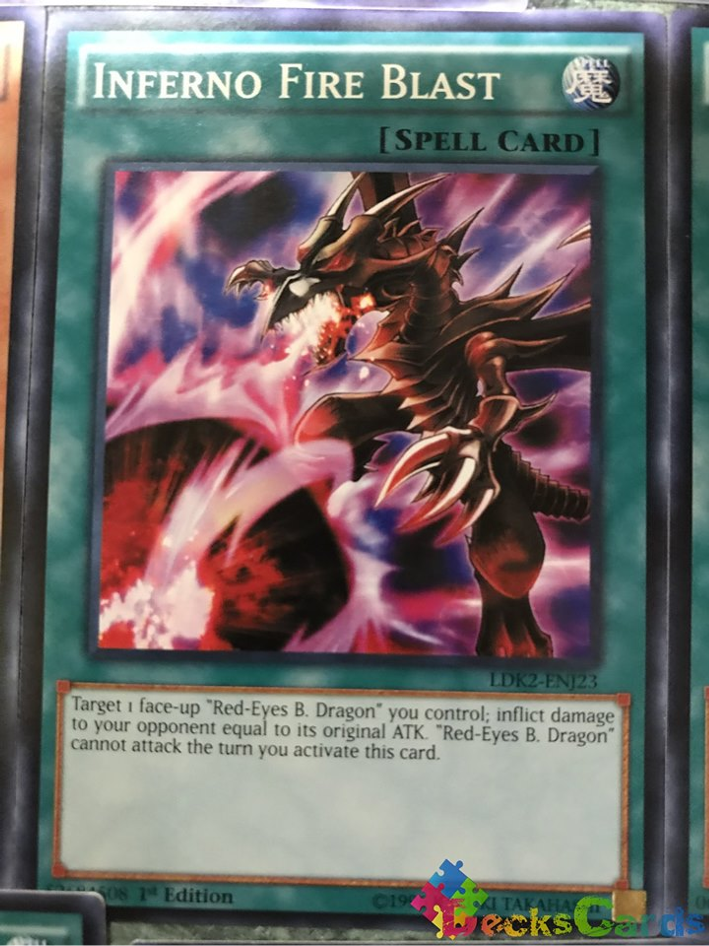 Inferno Fire Blast - LDK2-ENJ23 - Common 1st Edition 1