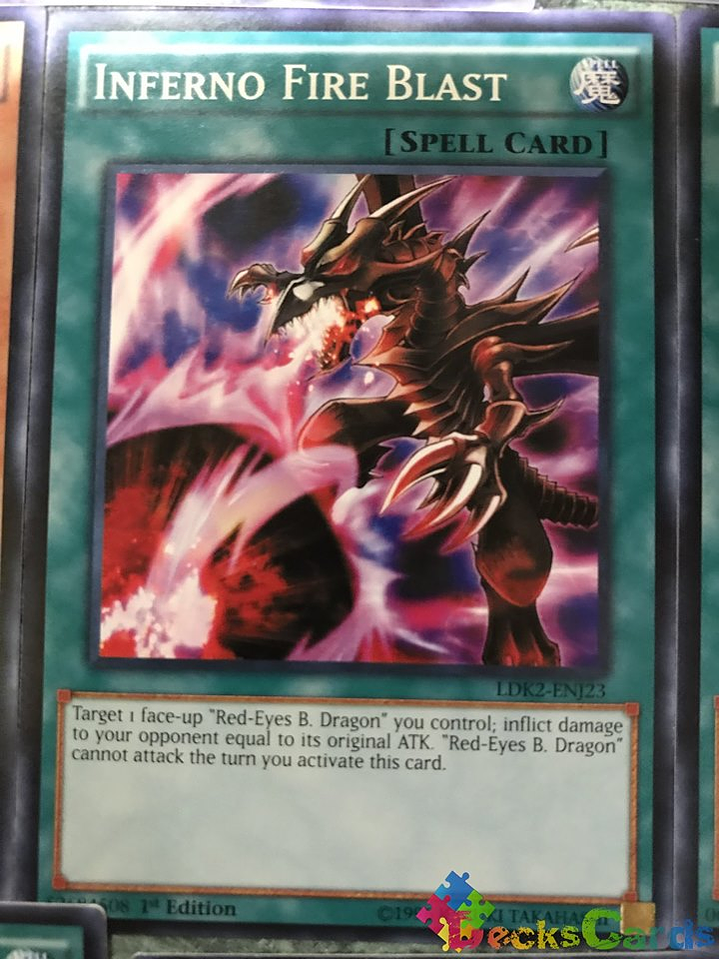 Inferno Fire Blast - LDK2-ENJ23 - Common 1st Edition 1