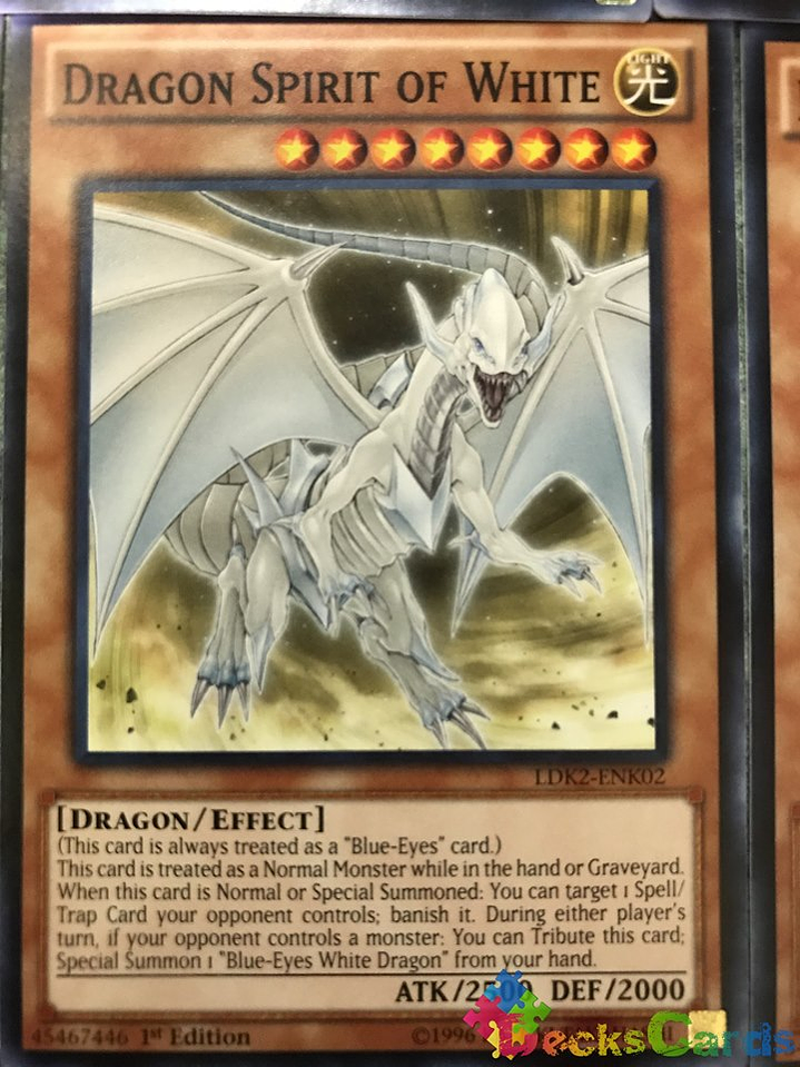 Dragon Spirit of White - LDK2-ENK02 - Common 1st Edition 1