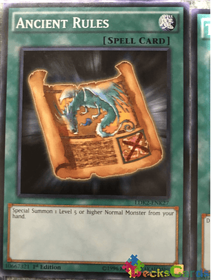 Ancient Rules - LDK2-ENK27 - Common 1st Edition
