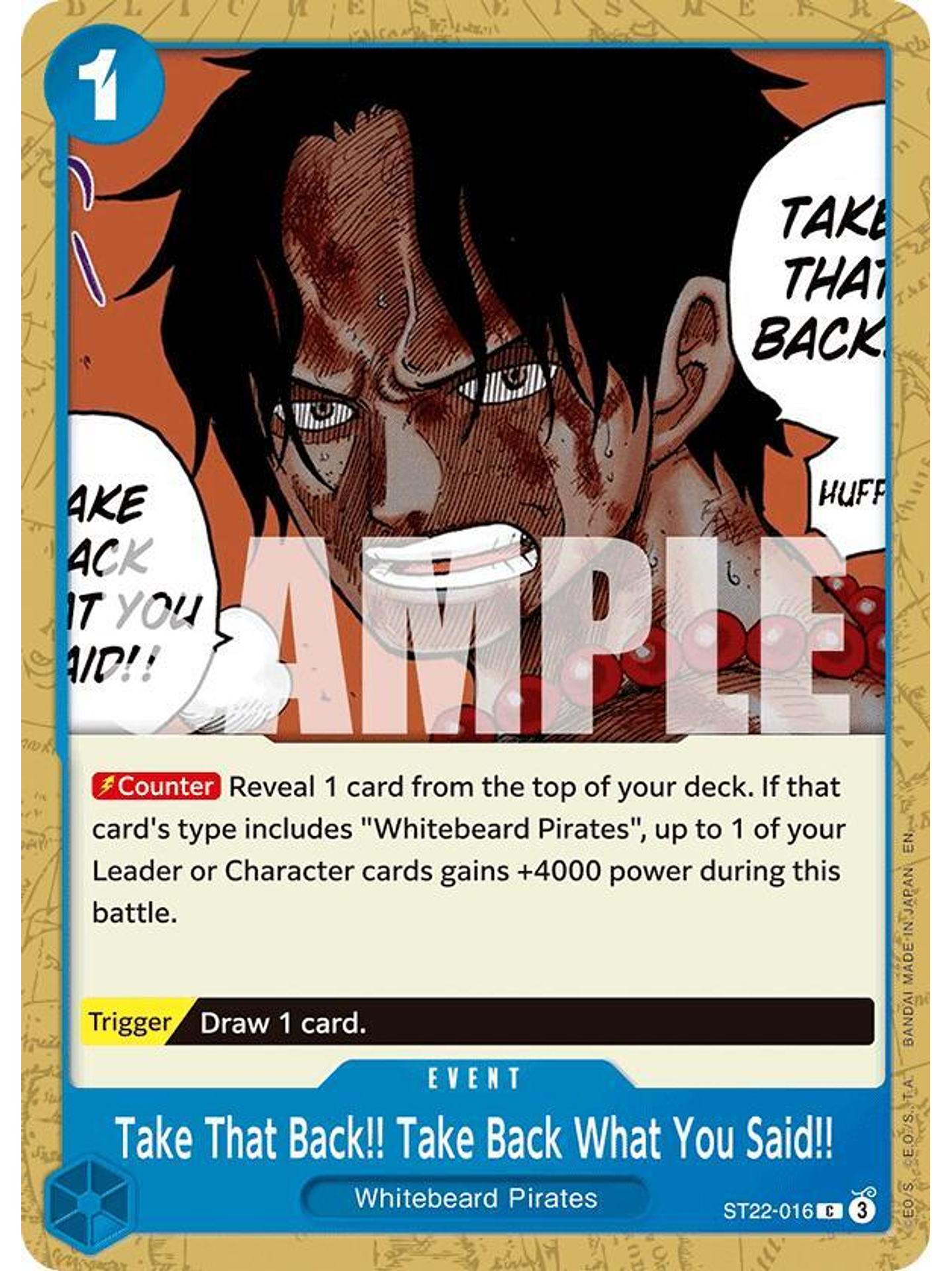 ST22-016 C Take That Back!! Take Back What You Said!! 1