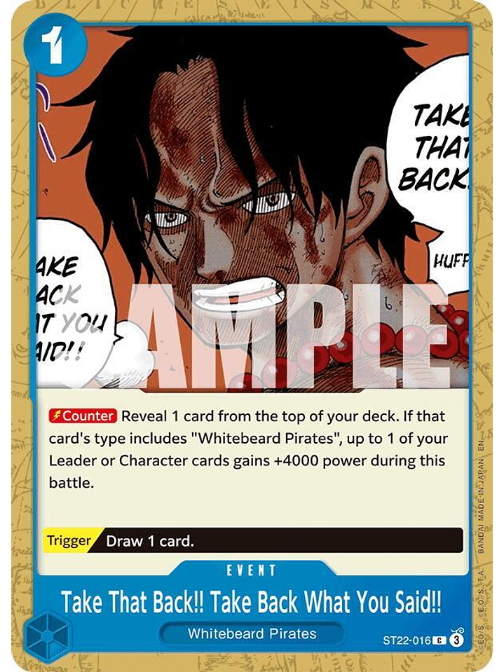 ST22-016 C Take That Back!! Take Back What You Said!! 1