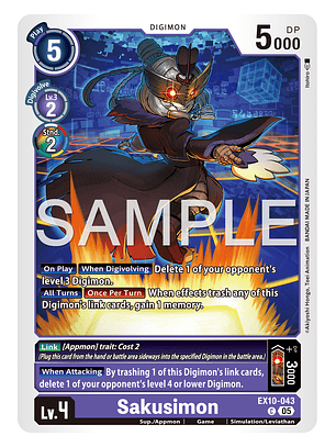 EX10-043 (Limited Foil) Sakusimon