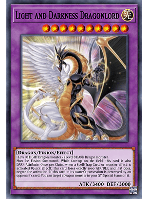 Light and Darkness Dragonlord - MP25-EN009 - Starlight Rare 1st Edition