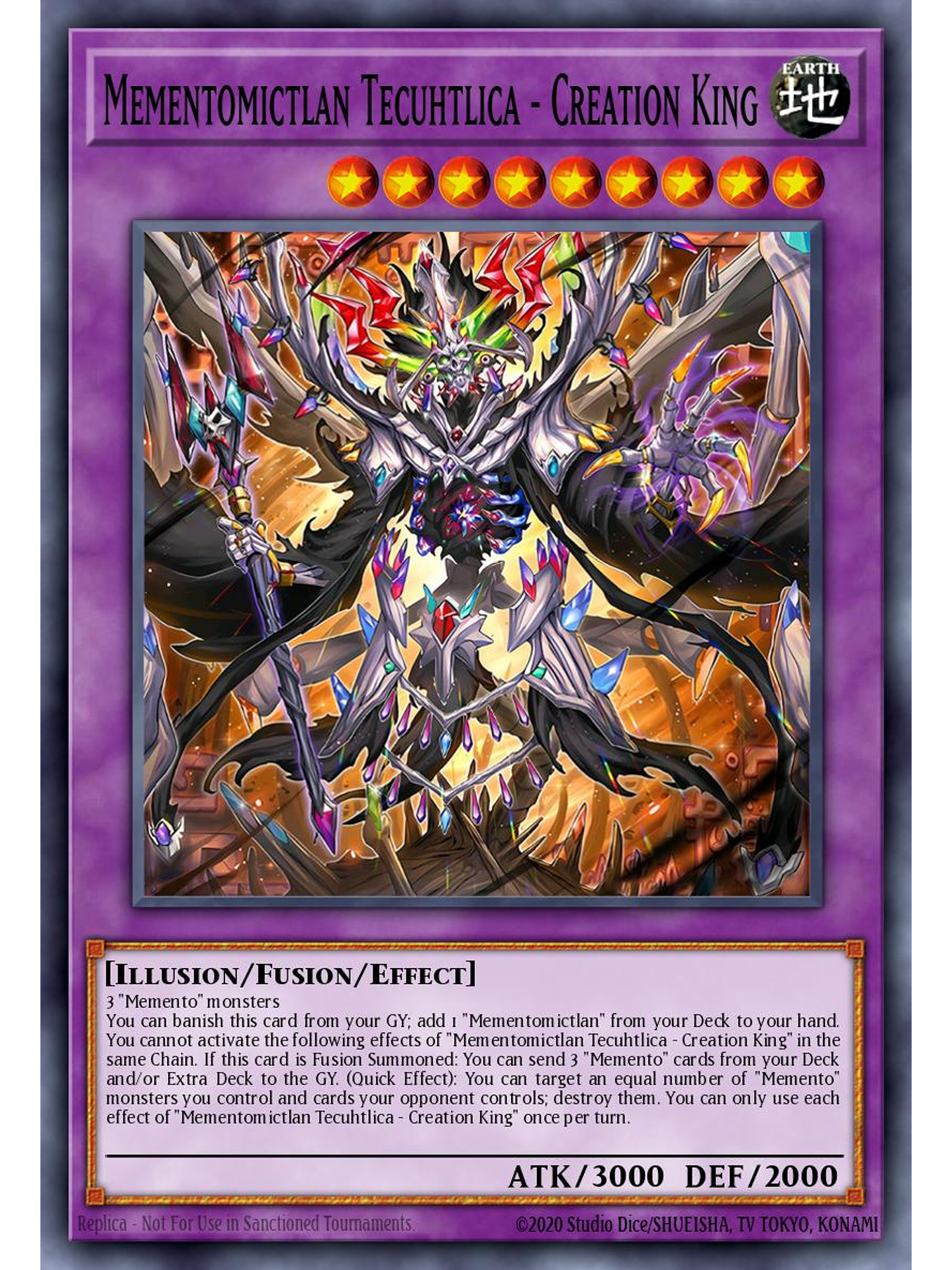 Mementomictlan Tecuhtlica - Creation King - MP25-EN010 - Starlight Rare 1st Edition 1